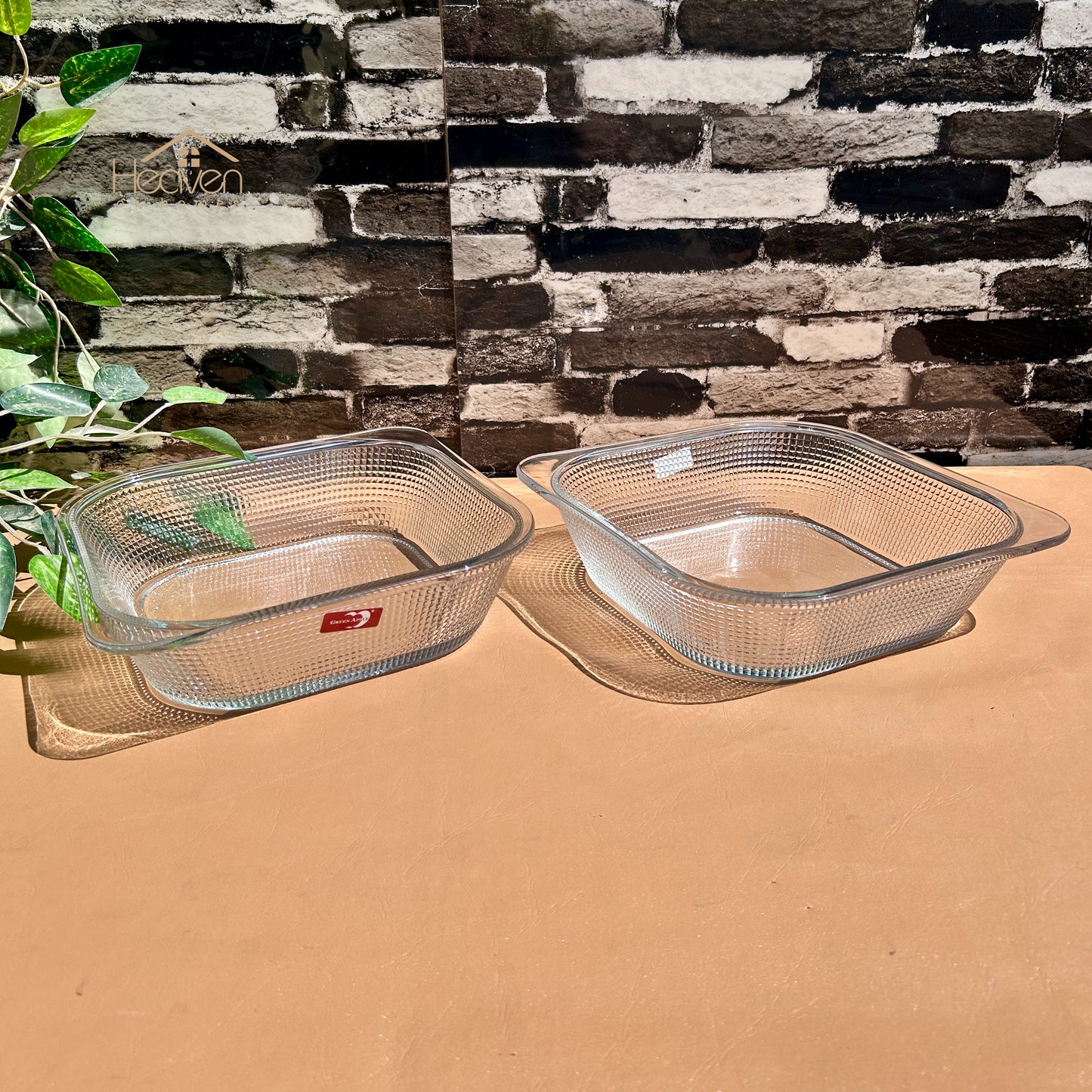 Deli® Set of 2-Piece Large Square Glass Dish Set – Multi-Purpose Serving & Baking Dishes