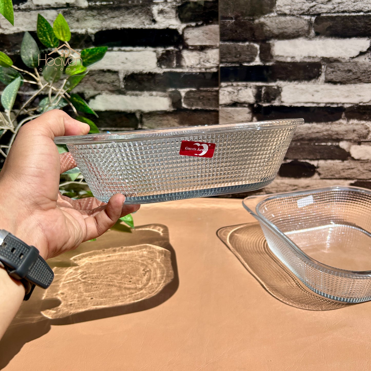 Deli® Set of 2-Piece Large Square Glass Dish Set – Multi-Purpose Serving & Baking Dishes