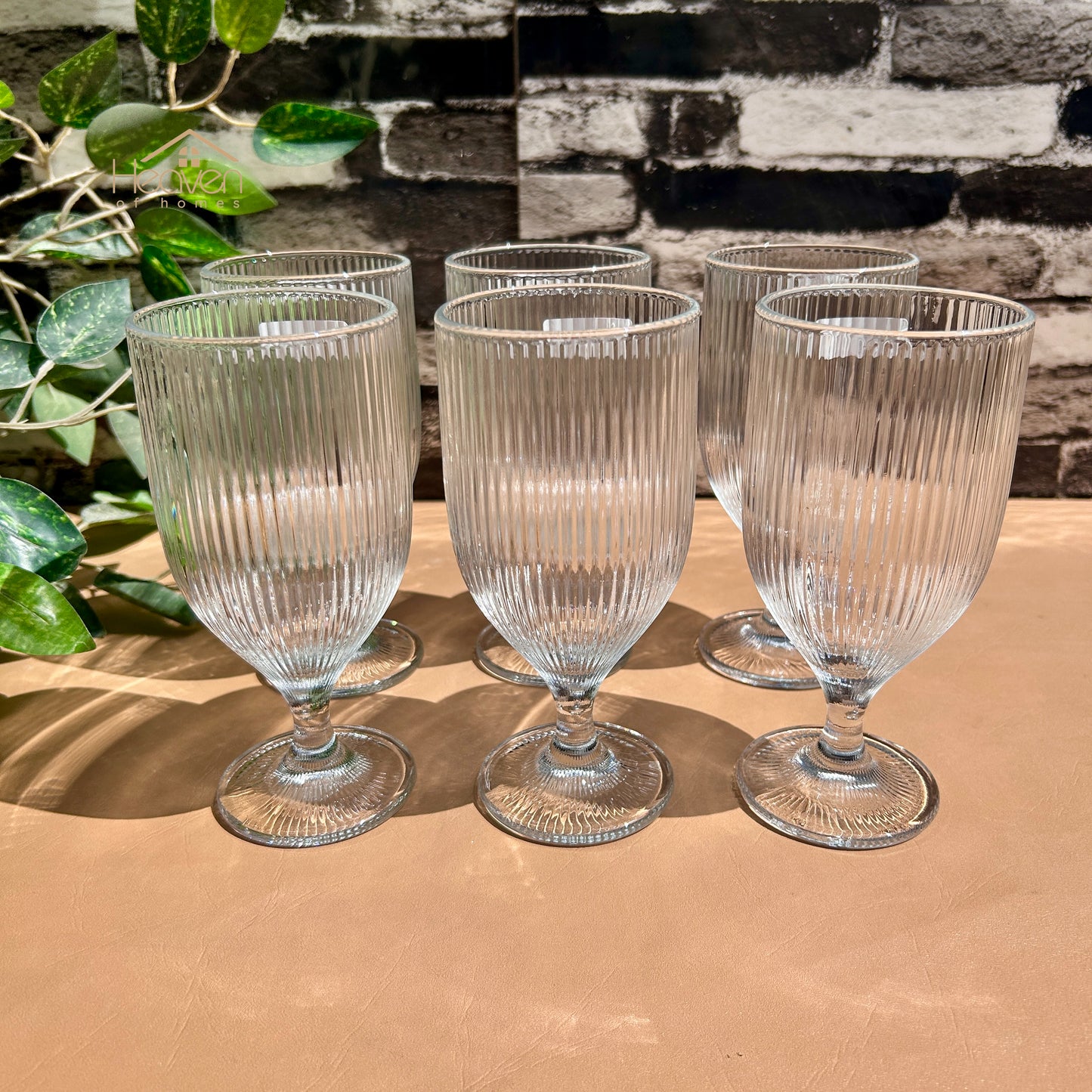 Delisoga® 6-piece 340ml Transparent Vine Glass Drinking Glasses – For Home & Dining Imperial - K325B