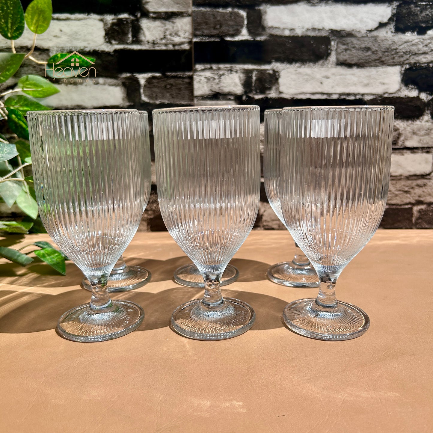 Delisoga® 6-piece 340ml Transparent Vine Glass Drinking Glasses – For Home & Dining Imperial - K325B