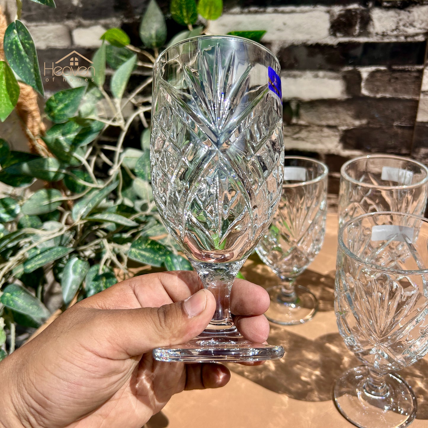 Delisoga® 6-piece 340ml Transparent Vine Glass Drinking Glasses – For Home & Dining Imperial - K325C