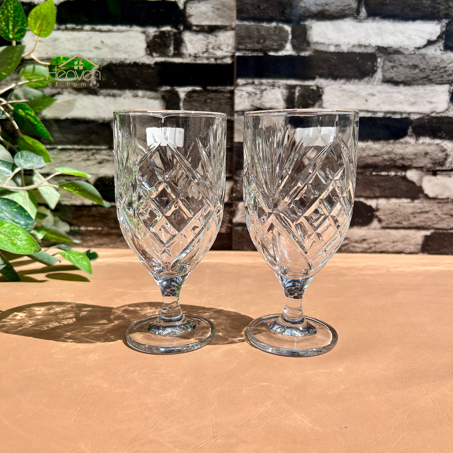 Delisoga® 6-piece 340ml Transparent Vine Glass Drinking Glasses – For Home & Dining Imperial - K325C