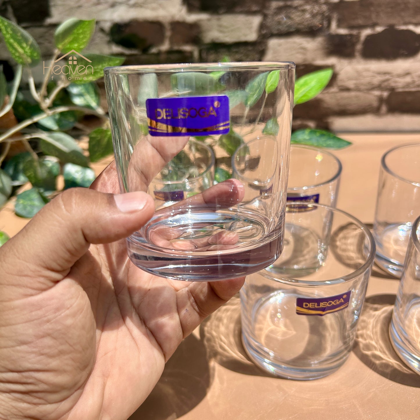 Delisoga® 6-piece Transparent Drinking Glasses – For Home & Dining 340 ml - 82089