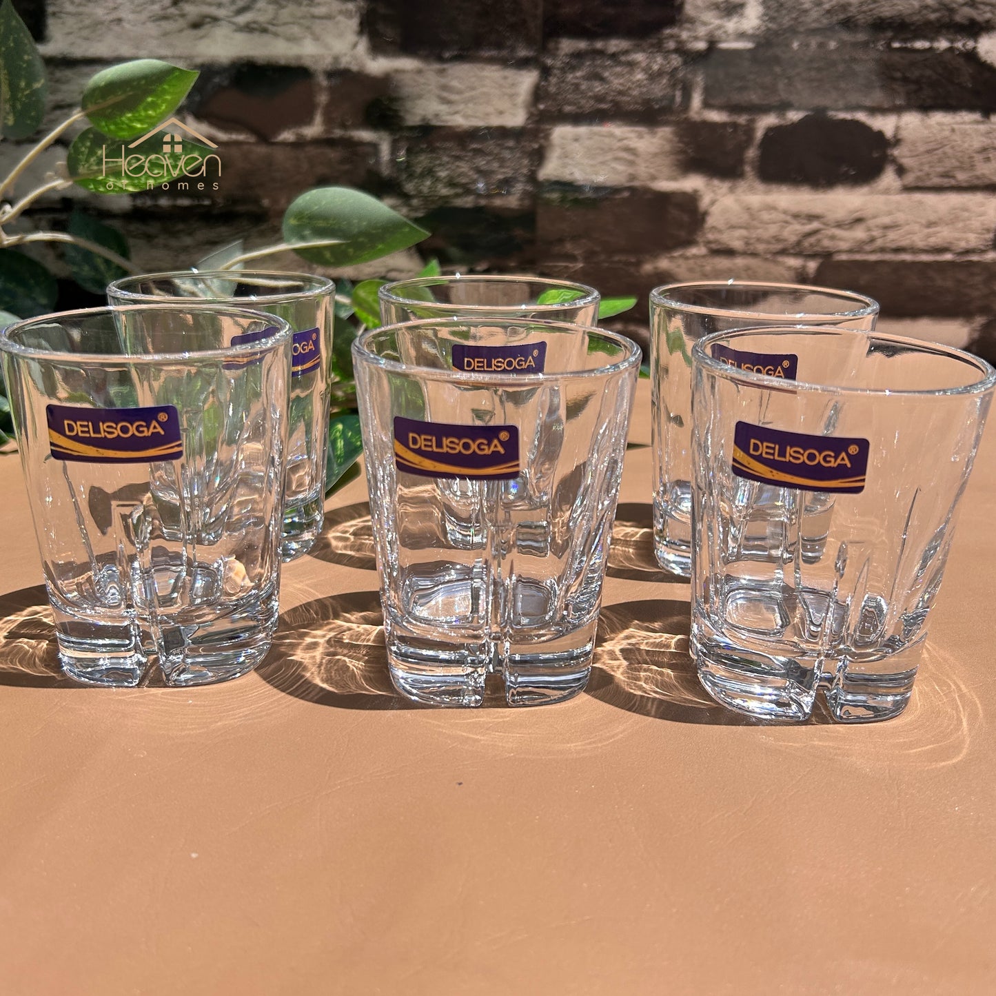 Delisoga® 6-piece Transparent Drinking Glasses – For Home & Dining 200 ml - Y5150-3