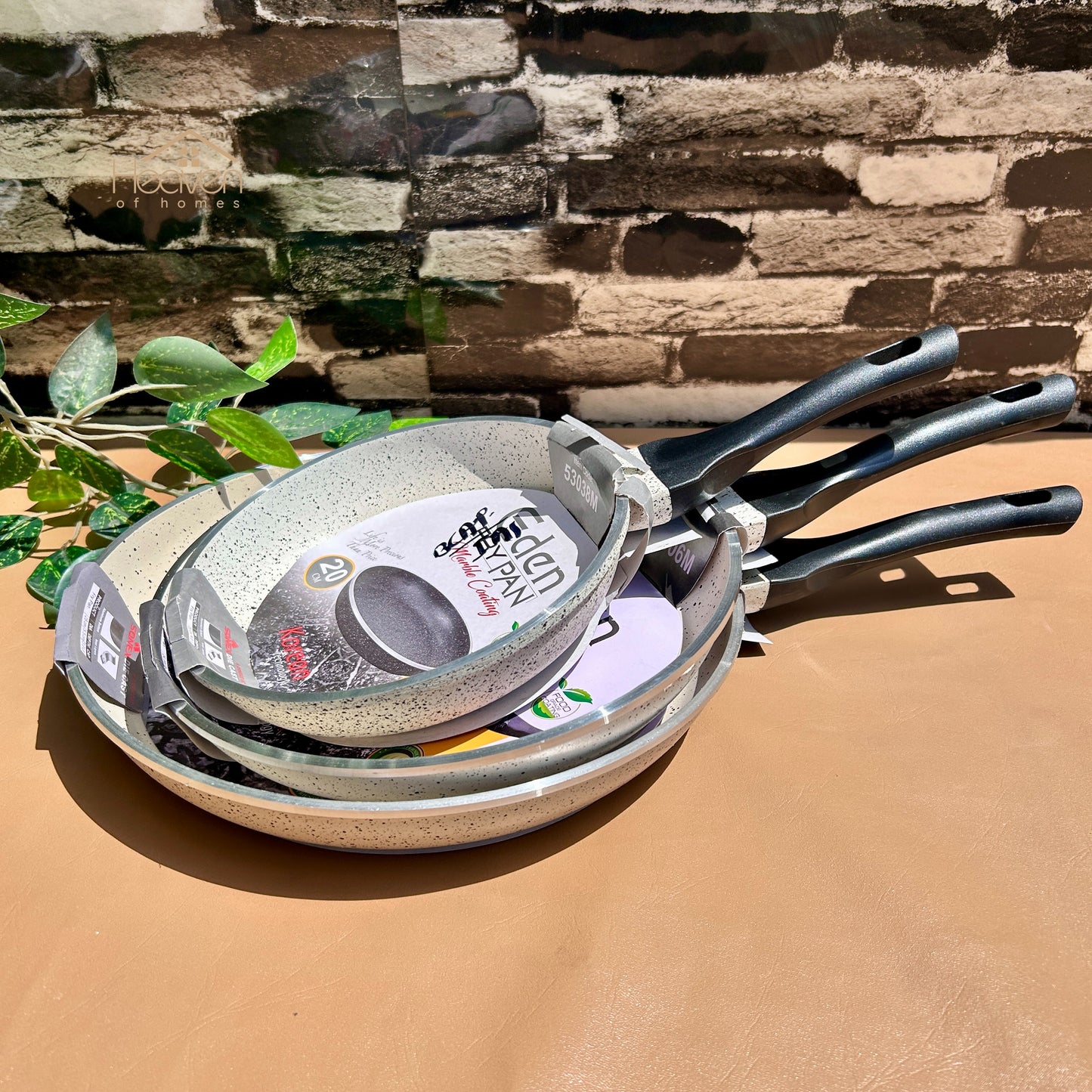 Sonex® Silver Steel Marble Coating Frying Pan | Non-Stick Premium Cookware Fry Pan
