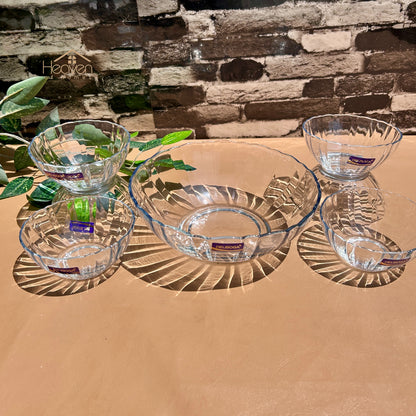 Delisoga® 7 Pieces Vintage Style Fruit Serving Set – 6 Small and 1 Large Bowl