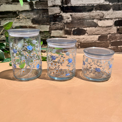 Heaven® Set of 3 Glass Storage Jars with Airtight Lids | Kitchen & Pantry Containers