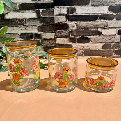 Heaven® Set of 3 Glass Storage Jars with Airtight Lids | Kitchen & Pantry Containers