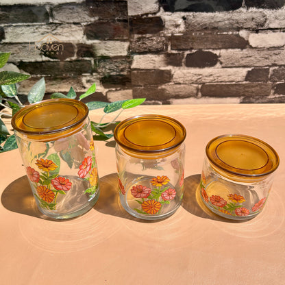 Heaven® Set of 3 Glass Storage Jars with Airtight Lids | Kitchen & Pantry Containers