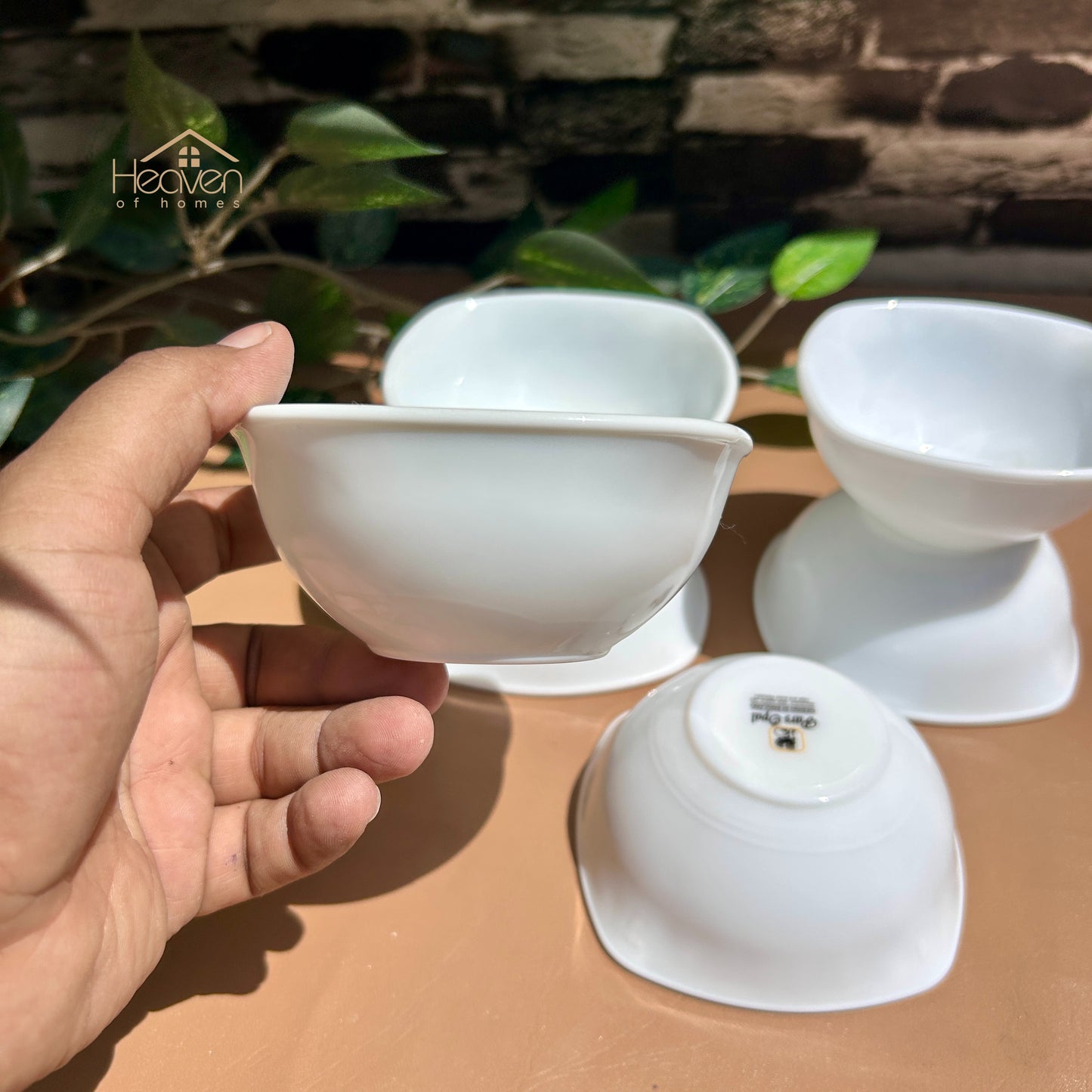 Opal® Set of 6 Marble Fruit Bowls | Premium Serving Bowls for Fruits, Desserts & Snacks 4 Inches