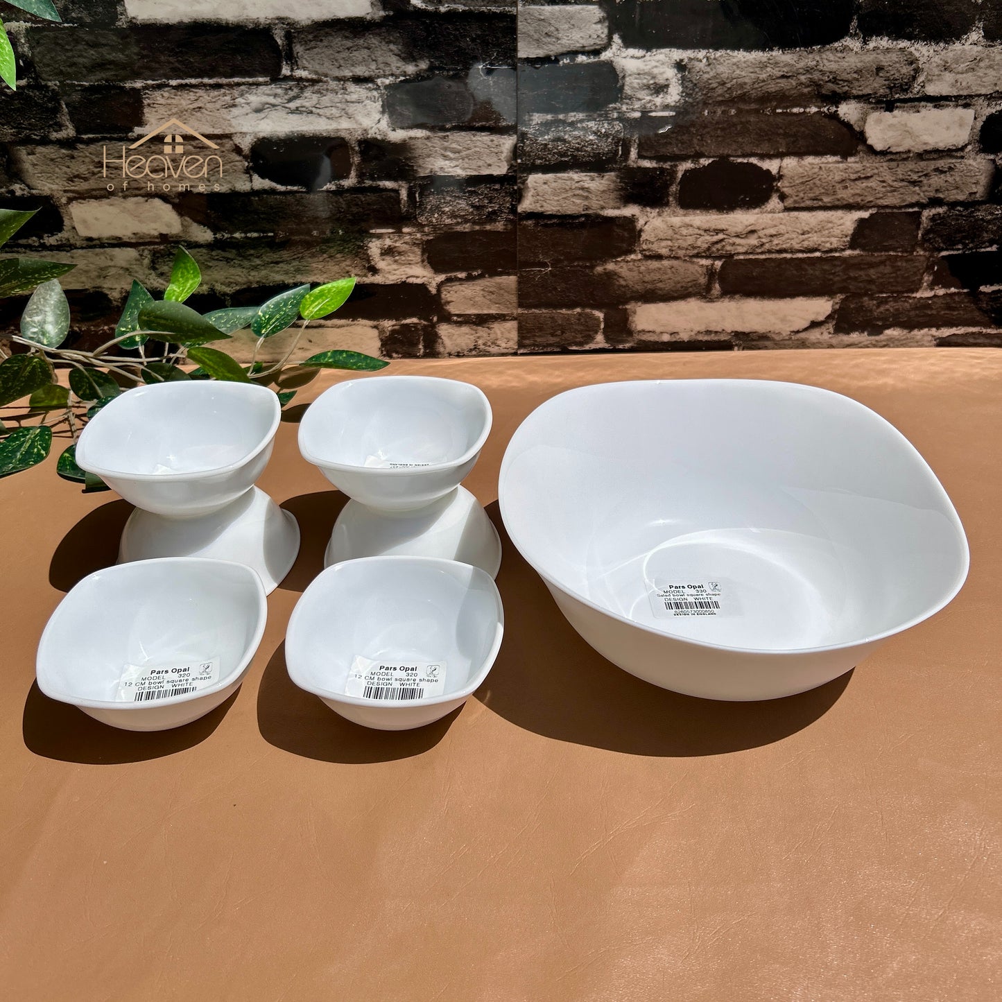 Opal® Set of 7 Marble Fruit Bowl Set| Premium Serving Bowls for Fruits, Desserts & Snacks