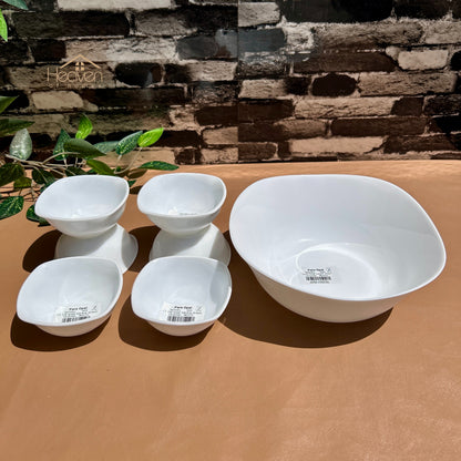Opal® Set of 7 Marble Fruit Bowl Set| Premium Serving Bowls for Fruits, Desserts & Snacks