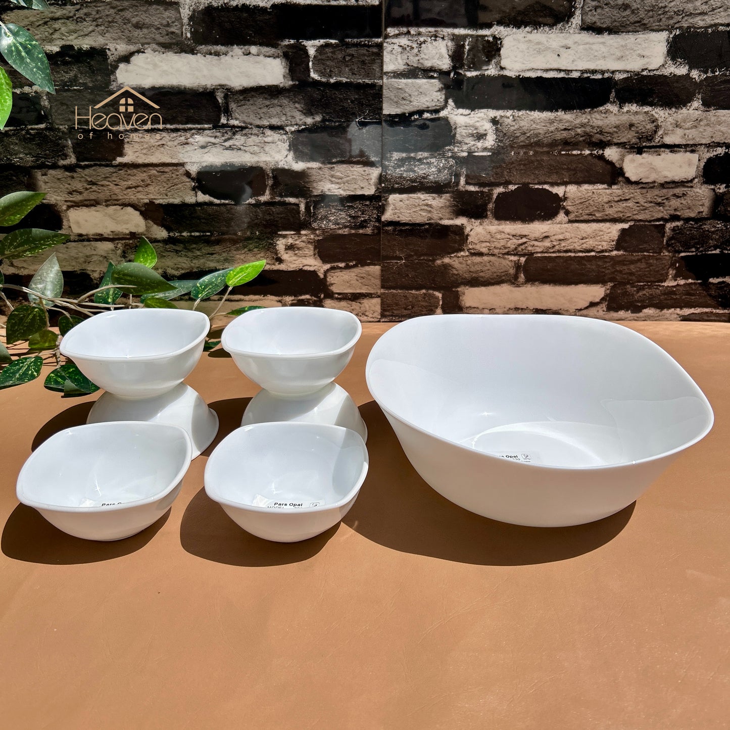 Opal® Set of 7 Marble Fruit Bowl Set| Premium Serving Bowls for Fruits, Desserts & Snacks