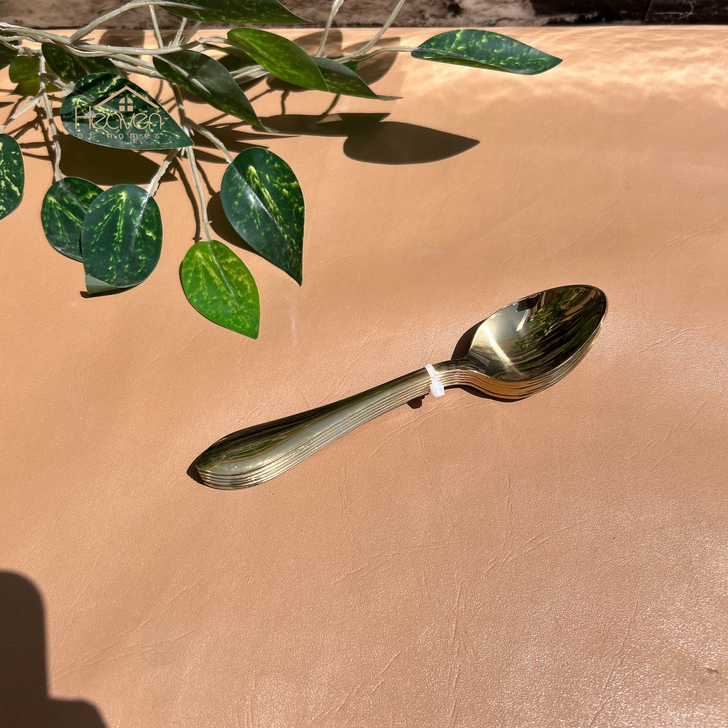 Heaven® Pure Stainless Steel Golden Cutlery Rust-Resistant & Dishwasher Safe Spoons