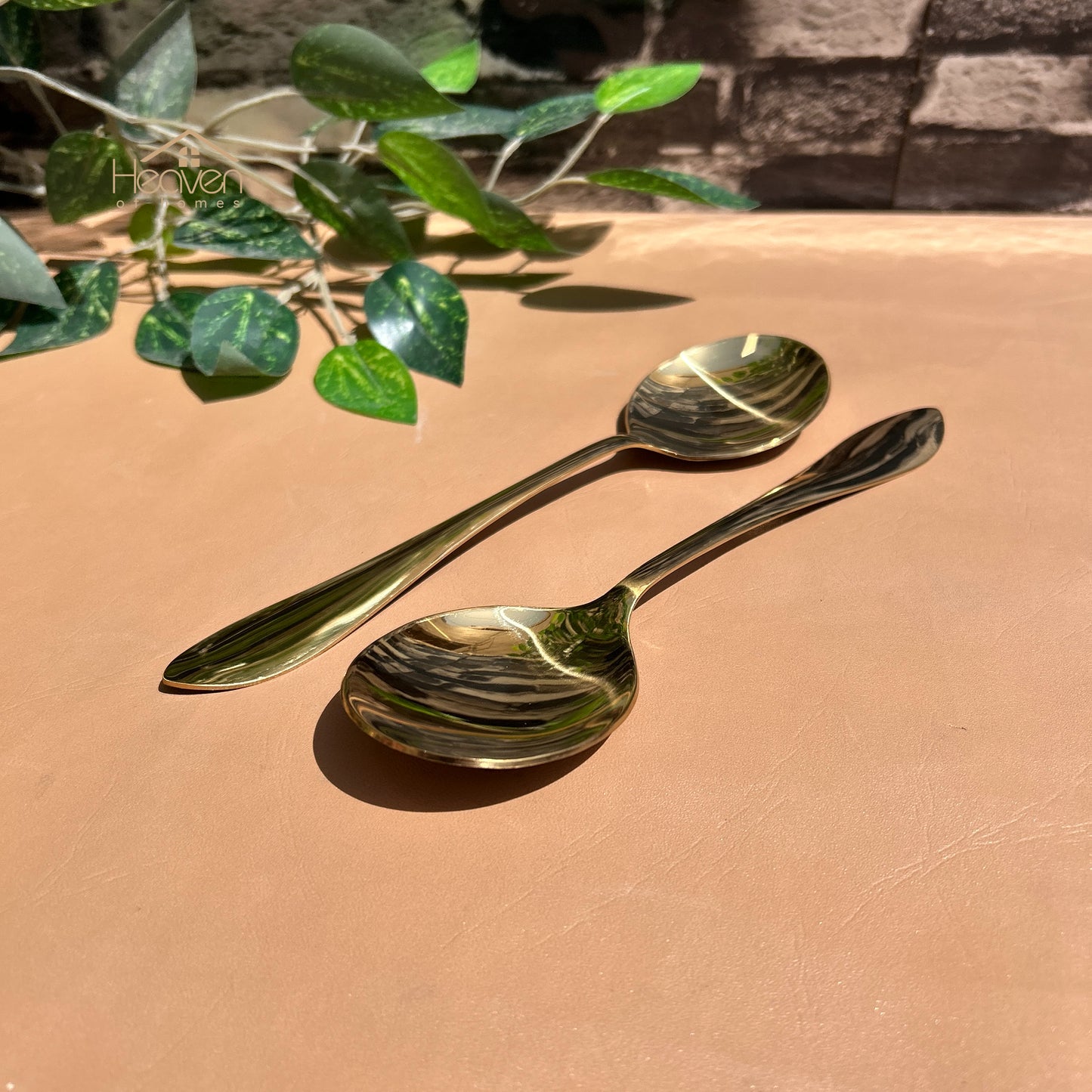 Heaven® Pure Stainless Steel Golden Cutlery Rust-Resistant & Dishwasher Safe Spoons