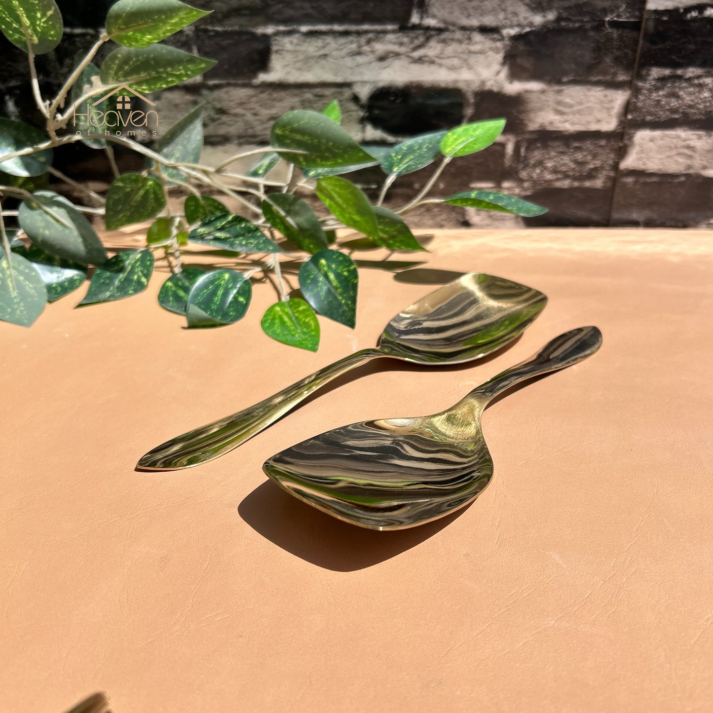 Heaven® Pure Stainless Steel Golden Cutlery Rust-Resistant & Dishwasher Safe Spoons