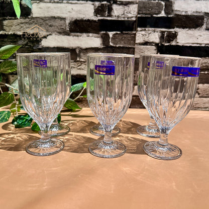 Delisoga® 6-piece 340ml Transparent Vine Glass Drinking Glasses – For Home & Dining Imperial - K325A