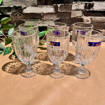 Delisoga® 6-piece 340ml Transparent Vine Glass Drinking Glasses – For Home & Dining Imperial - K325A