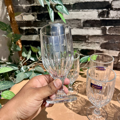 Delisoga® 6-piece 340ml Transparent Vine Glass Drinking Glasses – For Home & Dining Imperial - K325A
