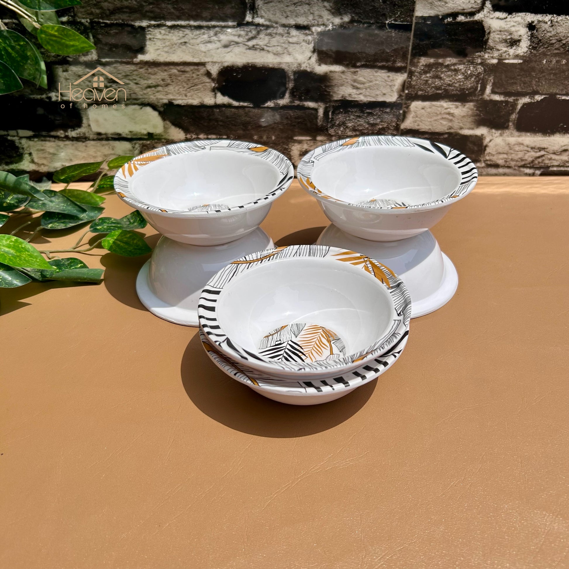 Heaven® Melamine Dinner Bowls and Rice Dishes – Heavyweight, Durable, Stain-Resistant, Double-Glazed Finish - Heaven of homes - Sale Pakistan