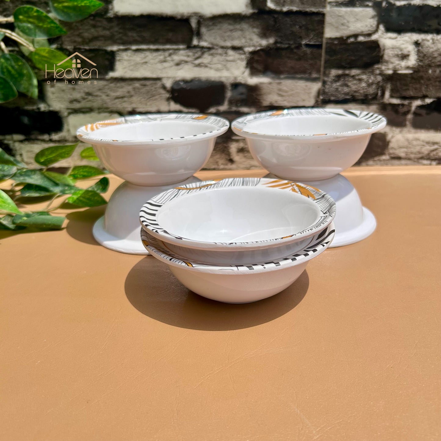 Heaven® Melamine Dinner Bowls and Rice Dishes – Heavyweight, Durable, Stain-Resistant, Double-Glazed Finish - Heaven of homes - Sale Pakistan