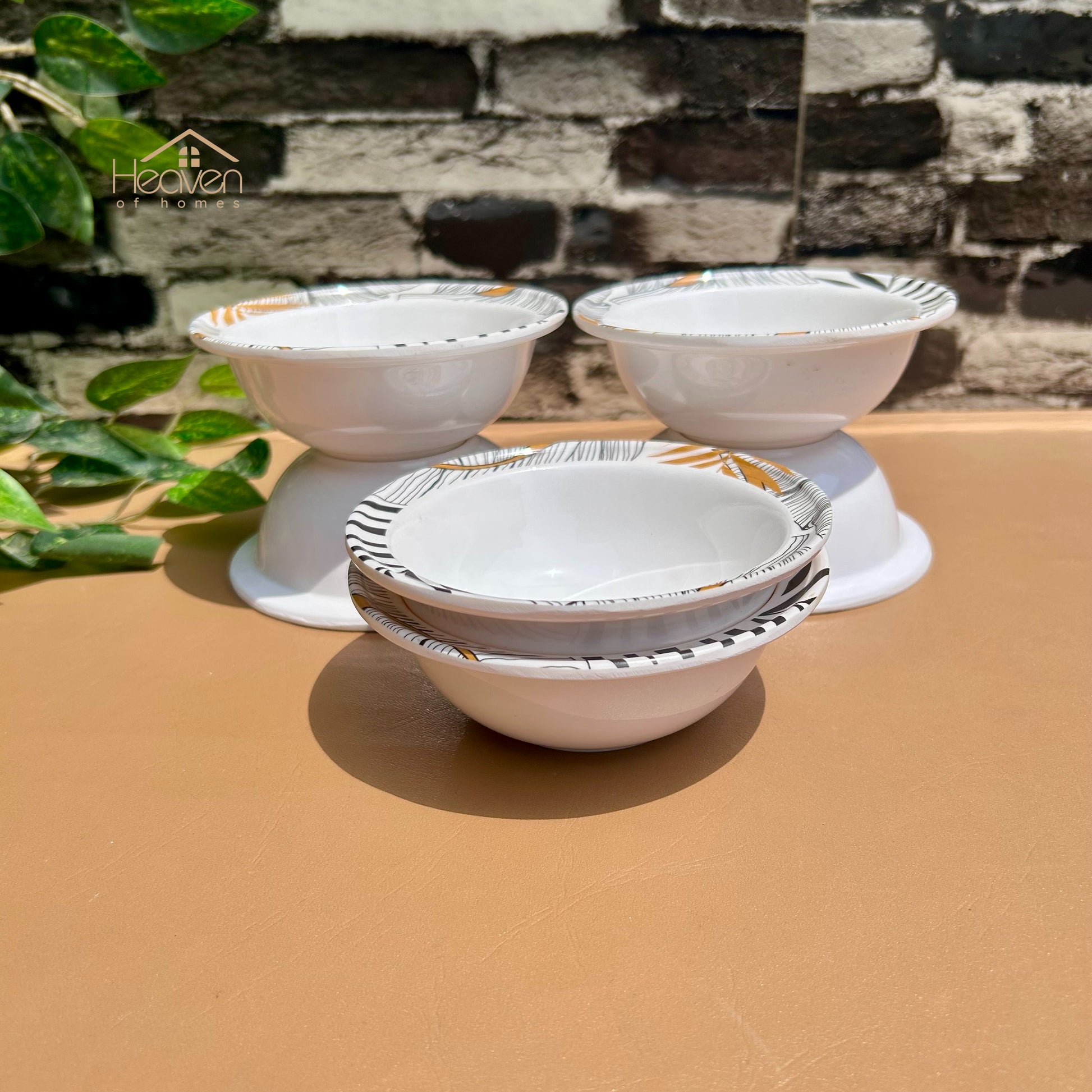 Heaven® Melamine Dinner Bowls and Rice Dishes – Heavyweight, Durable, Stain-Resistant, Double-Glazed Finish - Heaven of homes - Sale Pakistan
