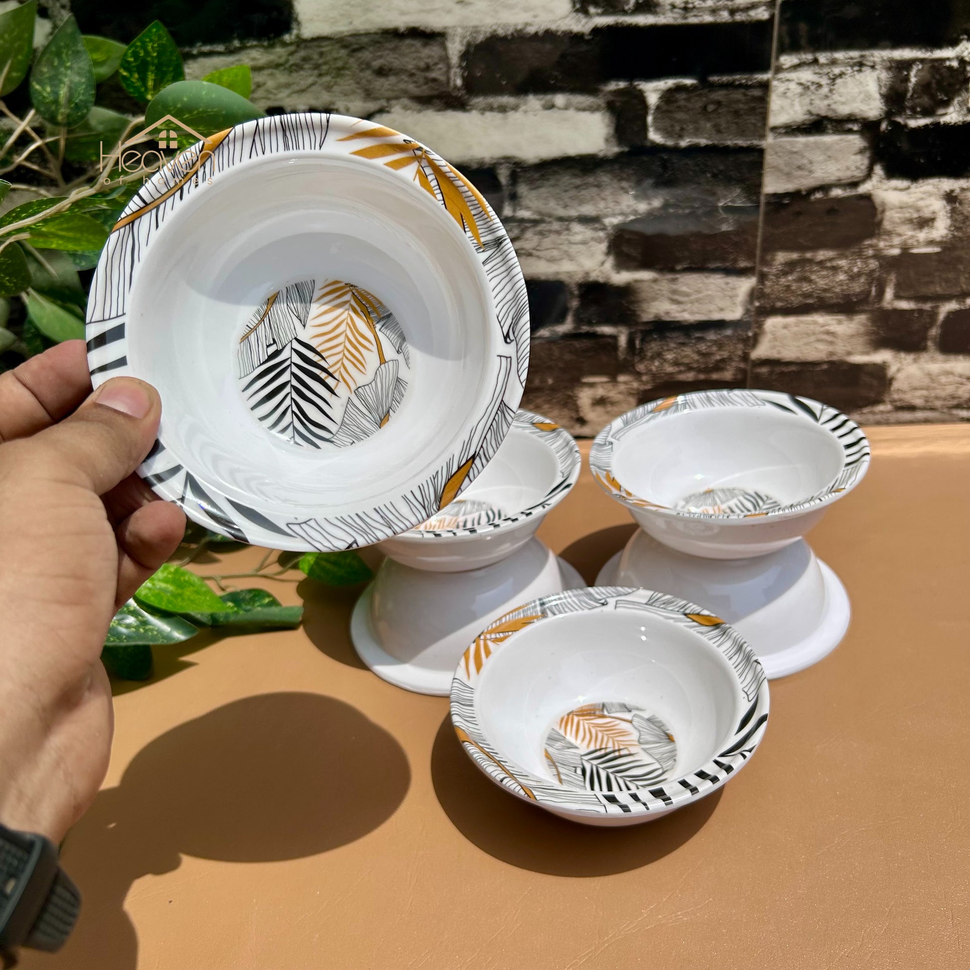 Heaven® Melamine Dinner Bowls and Rice Dishes – Heavyweight, Durable, Stain-Resistant, Double-Glazed Finish - Heaven of homes - Sale Pakistan