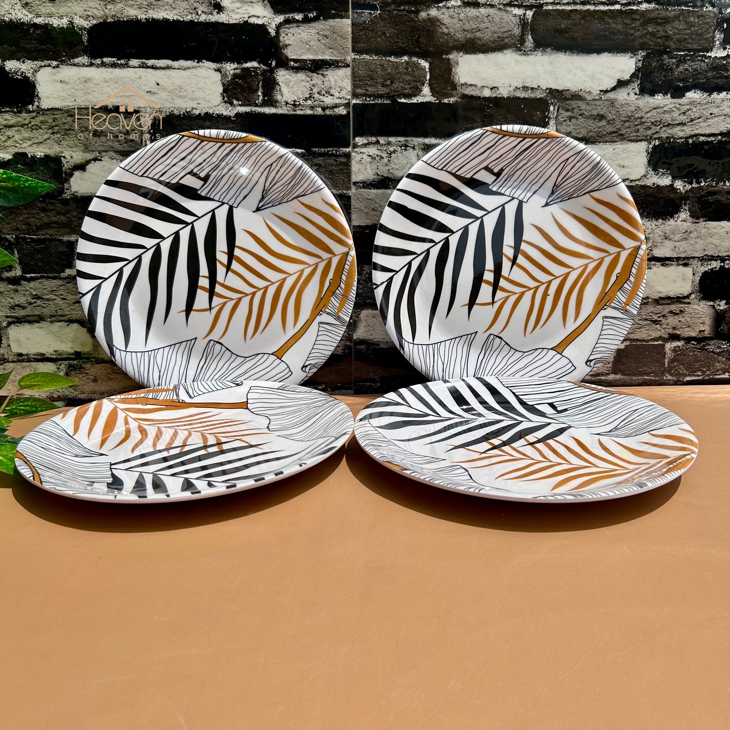Heaven® Melamine Dinner Plates – Heavyweight, Durable, Stain-Resistant, Double-Glazed Design - Heaven of homes - Sale Pakistan