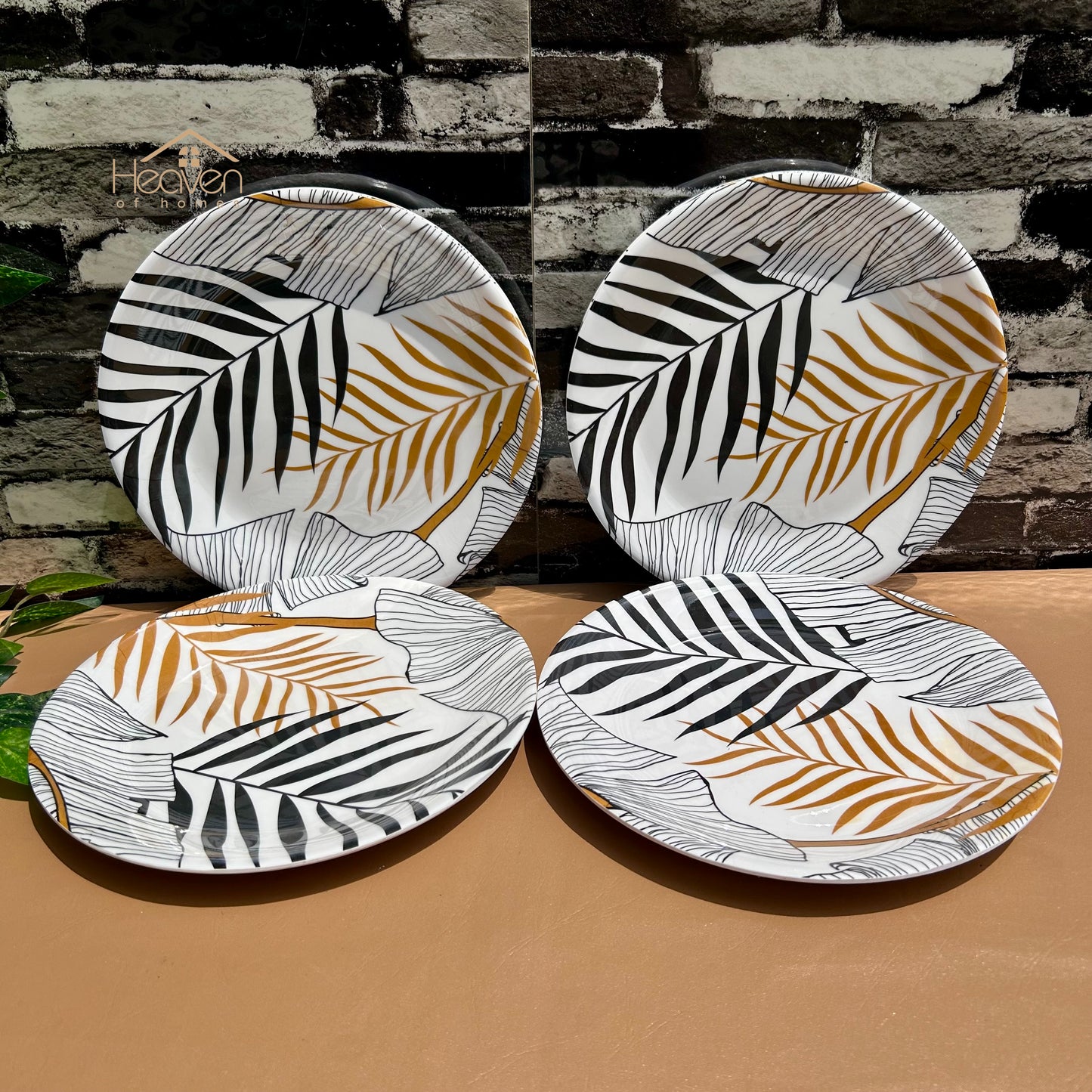 Heaven® Melamine Dinner Plates – Heavyweight, Durable, Stain-Resistant, Double-Glazed Design - Heaven of homes - Sale Pakistan