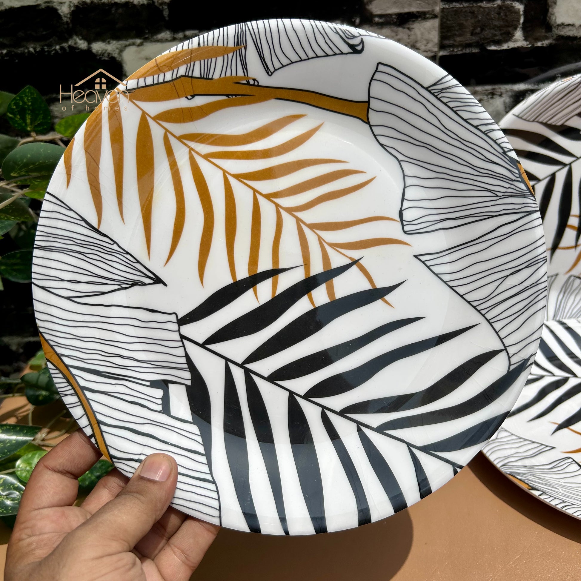 Heaven® Melamine Dinner Plates – Heavyweight, Durable, Stain-Resistant, Double-Glazed Design - Heaven of homes - Sale Pakistan