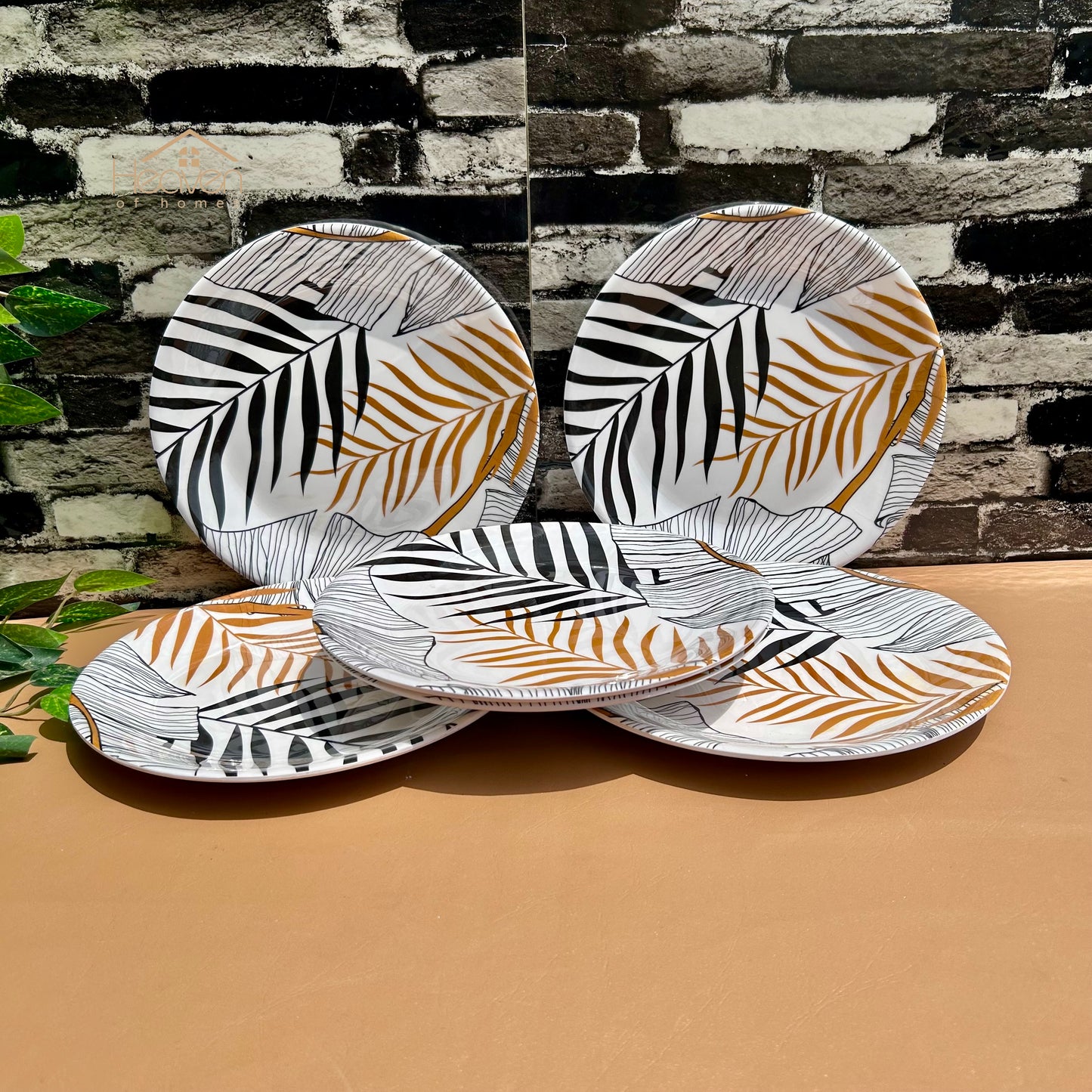 Heaven® Melamine Dinner Plates – Heavyweight, Durable, Stain-Resistant, Double-Glazed Design - Heaven of homes - Sale Pakistan