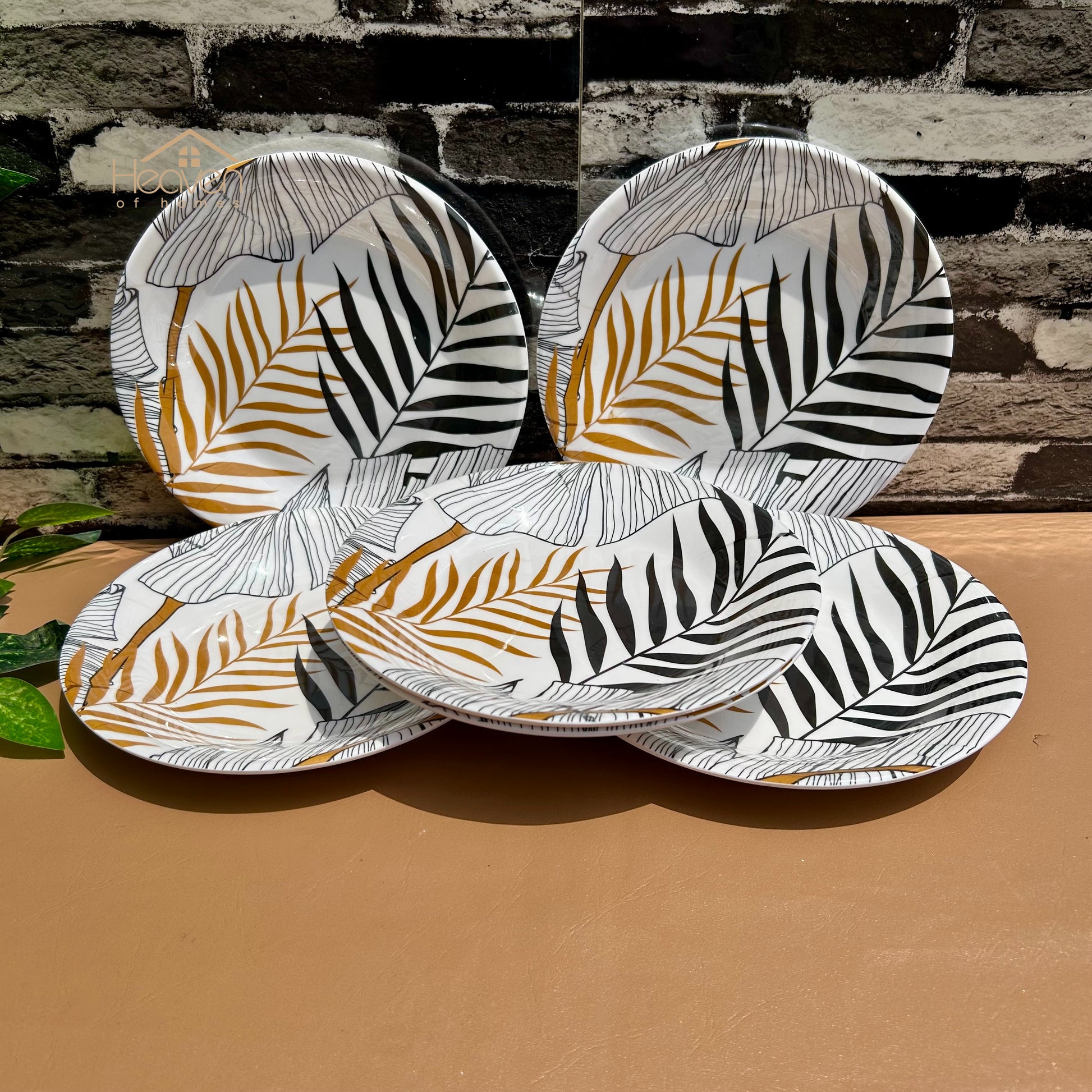 Heaven® Melamine Dinner Plates – Heavyweight, Durable, Stain-Resistant, Double-Glazed Design - Heaven of homes - Sale Pakistan