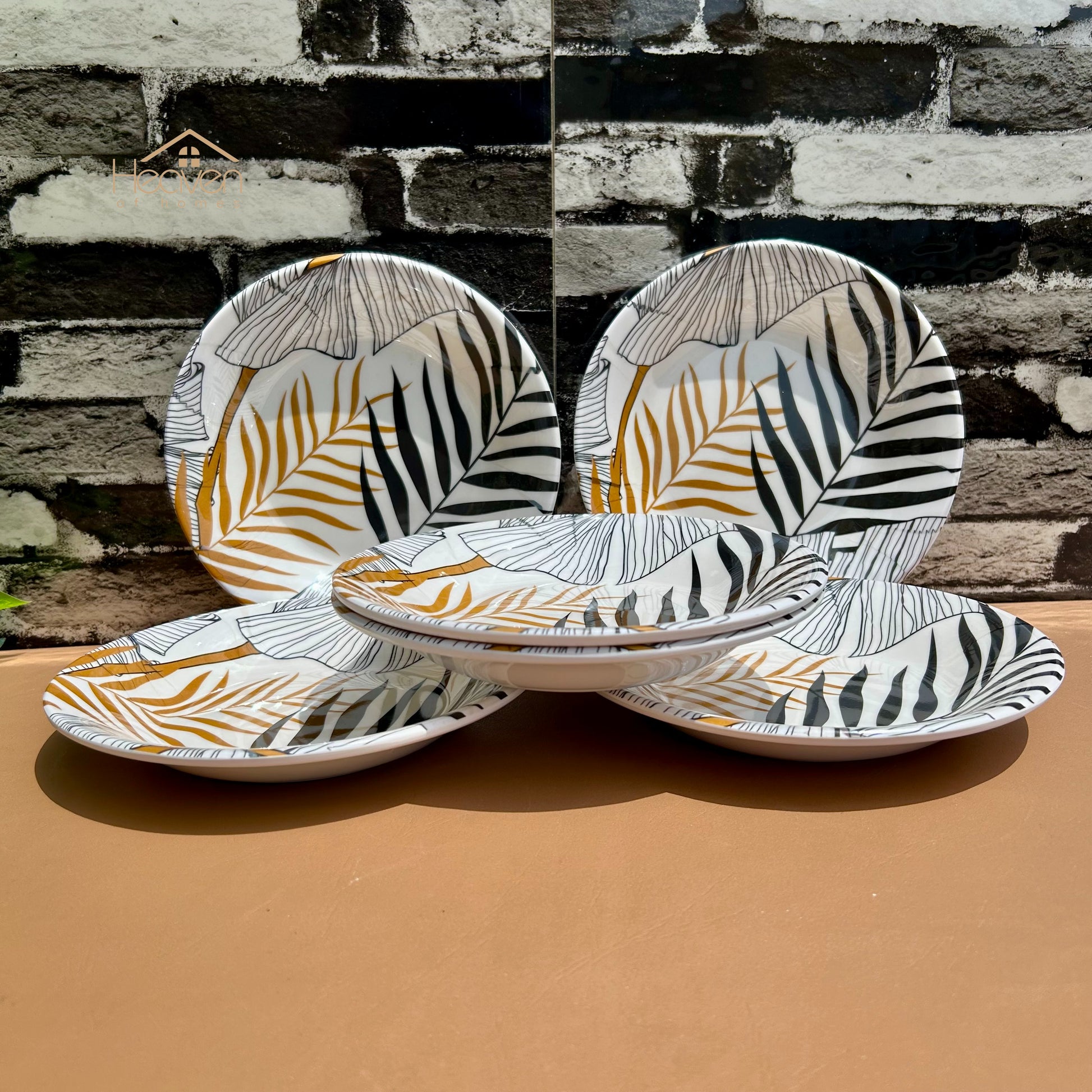 Heaven® Melamine Dinner Plates – Heavyweight, Durable, Stain-Resistant, Double-Glazed Design - Heaven of homes - Sale Pakistan