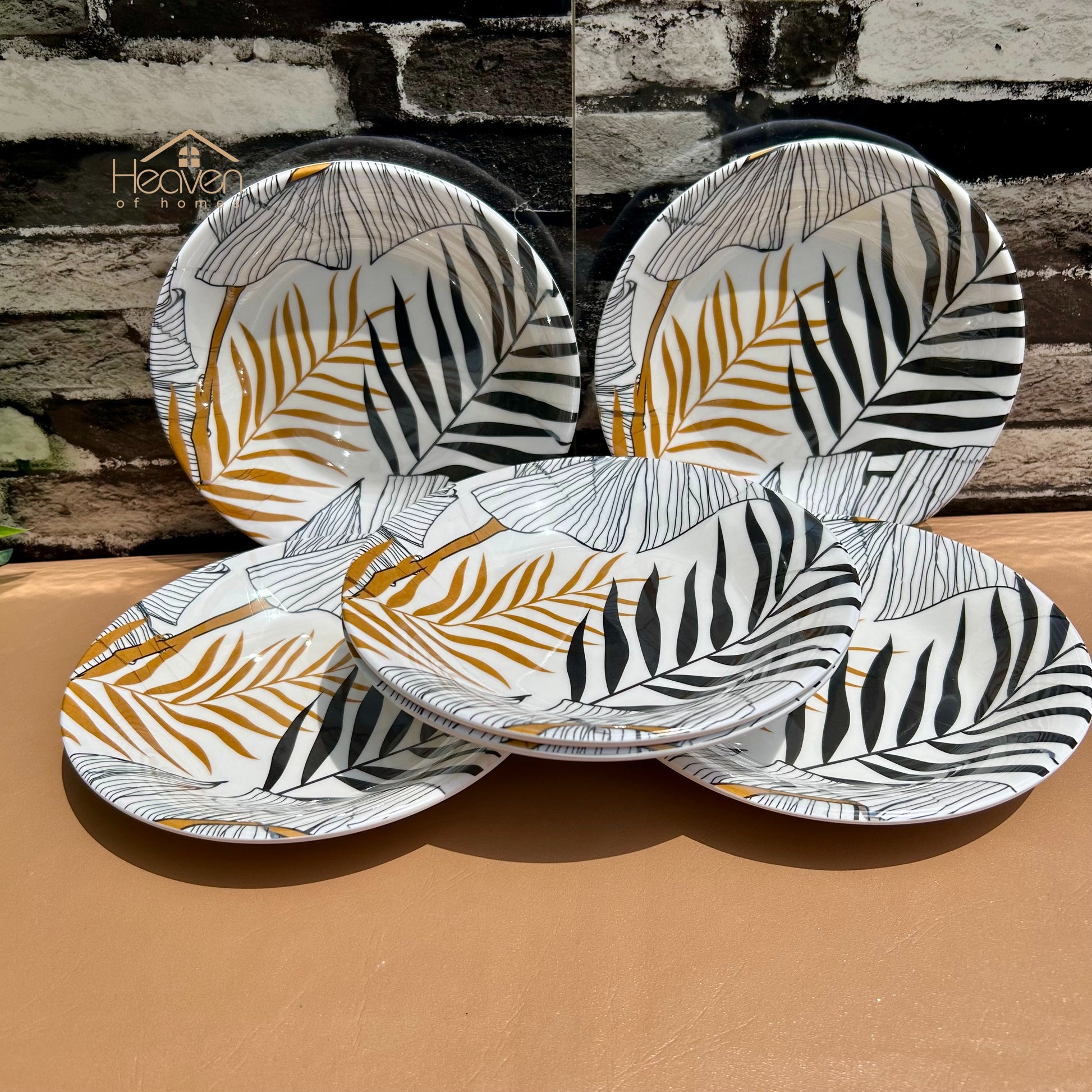 Heaven® Melamine Dinner Plates – Heavyweight, Durable, Stain-Resistant, Double-Glazed Design - Heaven of homes - Sale Pakistan