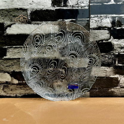 Delisoga® 1-Piece Clear Glass Serving Plate – Transparent Round Platter for Snacks & Appetizers 10 inches- P03-10B
