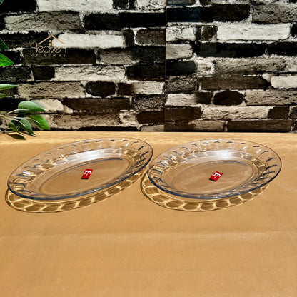 Deli® Set of 2 Clear Glass Rice Dishes | Perfect for Serving Rice 9 Inches