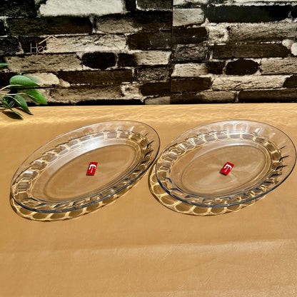 Deli® Set of 2 Clear Glass Rice Dishes | Perfect for Serving Rice 9 Inches