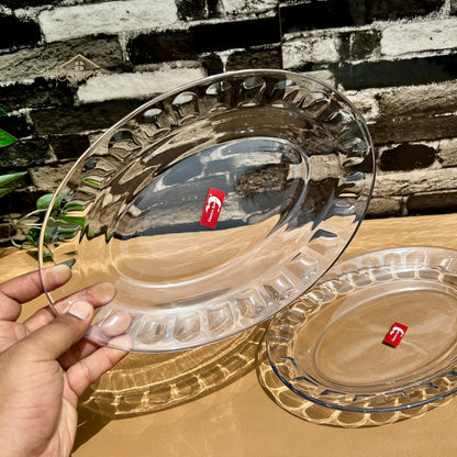 Deli® Set of 2 Clear Glass Rice Dishes | Perfect for Serving Rice 9 Inches