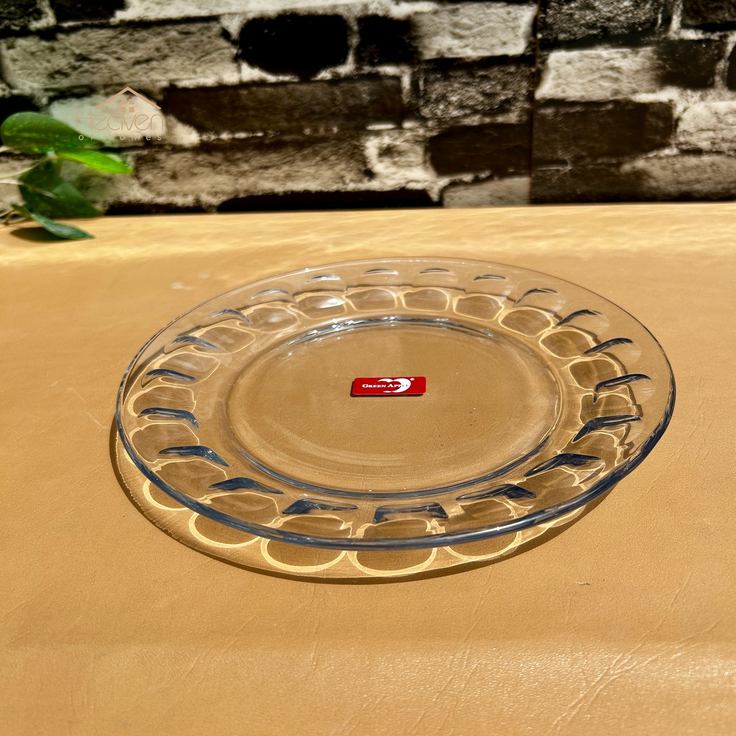 Deli® Set of 6 Clear Glass Quarter Plates | Perfect for Snacks & Desserts 7.5 inches