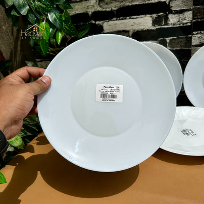Opal® Set of 6 Round Marble Rice Plates – 9 Inch Dinner Plates