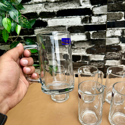 Delisoga® 6-Piece Clear Glass Juice Mug Set – 480ml Clear Mugs for Juice, Milkshake & Beverages ZB02-480