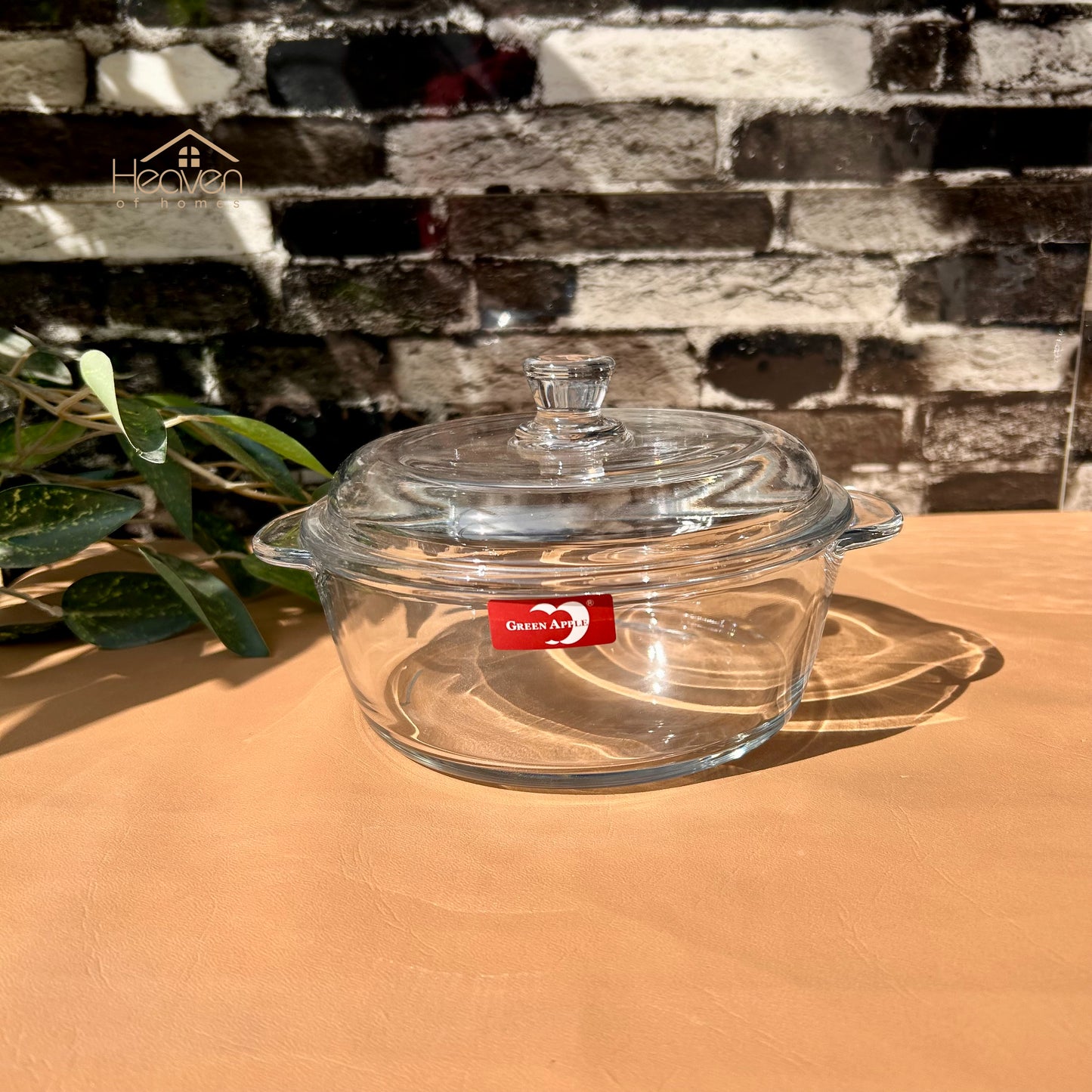 Deli® 1-piece 1.26 Litre Round Tempered Glass Bowl with Transparent Lid - EB2007