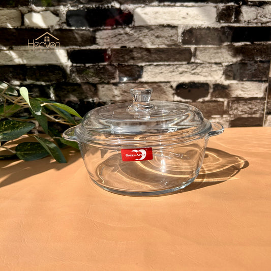 Deli® 1-piece 1.26 Litre Round Tempered Glass Bowl with Transparent Lid - EB2007