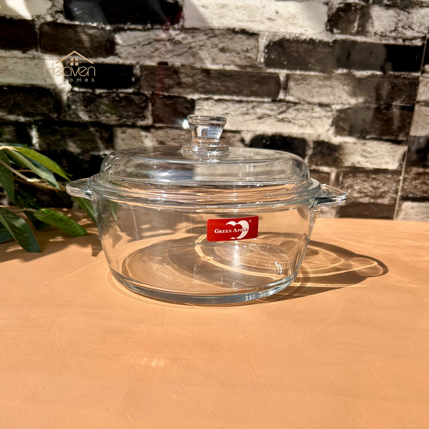 Deli® 1-piece 850 ml Round Tempered Glass Bowl with Transparent Lid - EB2007
