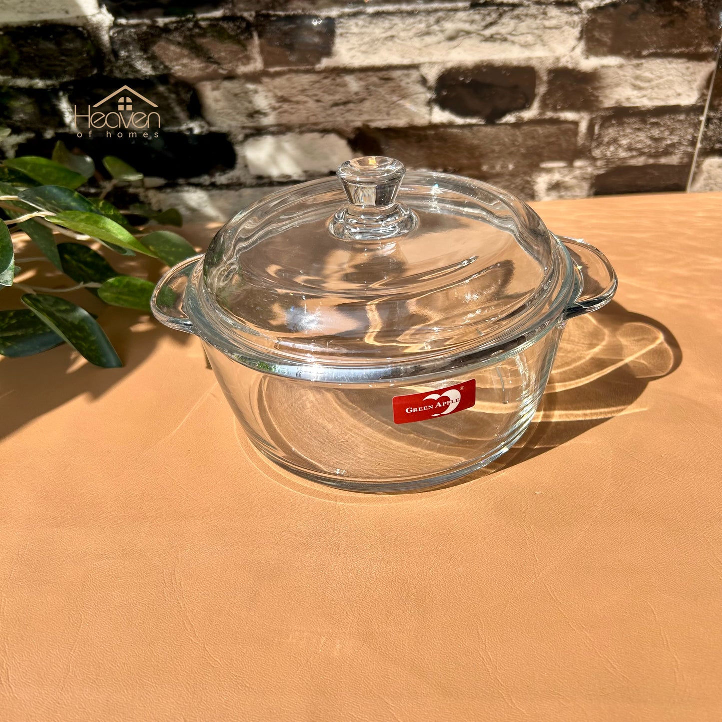 Deli® 1-piece 850 ml Round Tempered Glass Bowl with Transparent Lid - EB2007