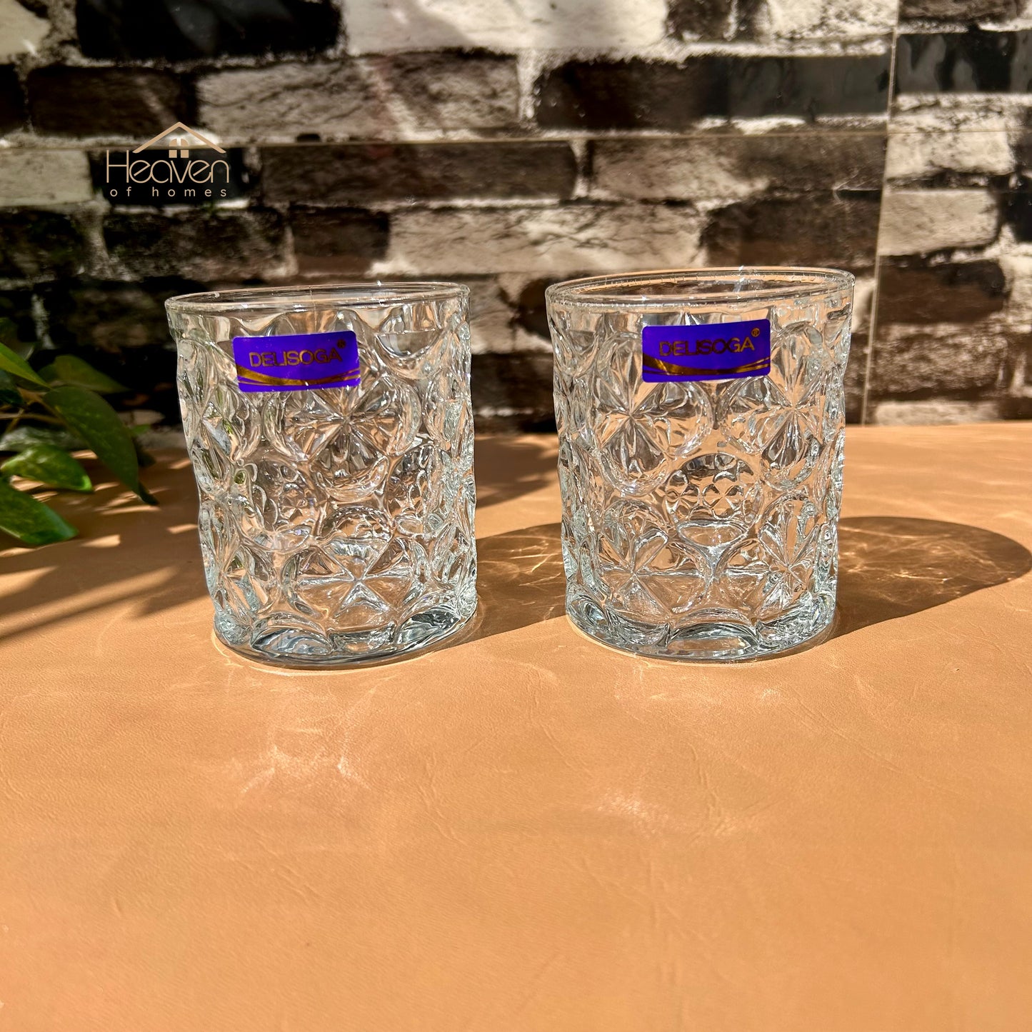 Delisoga® Set of 6 Clear Glass Drinking Tumblers – Water, Juice & More | 340ml Premium Glassware DSKB011