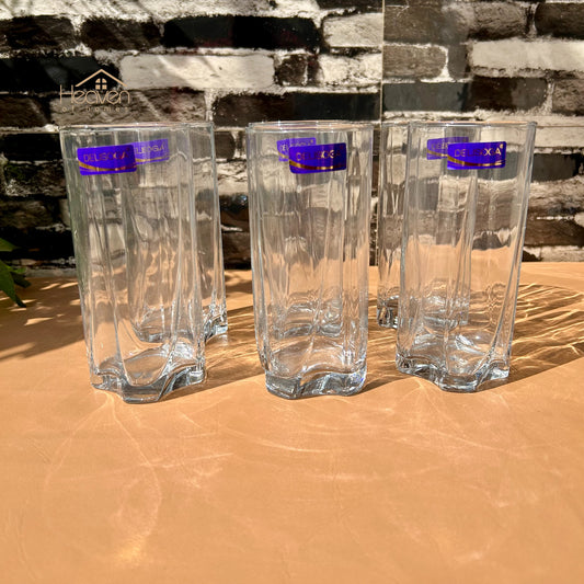 Delisoga® 6-Peice 470 ml Glass Tumblers – Transparent Glasses for Daily Use - JS5156-2