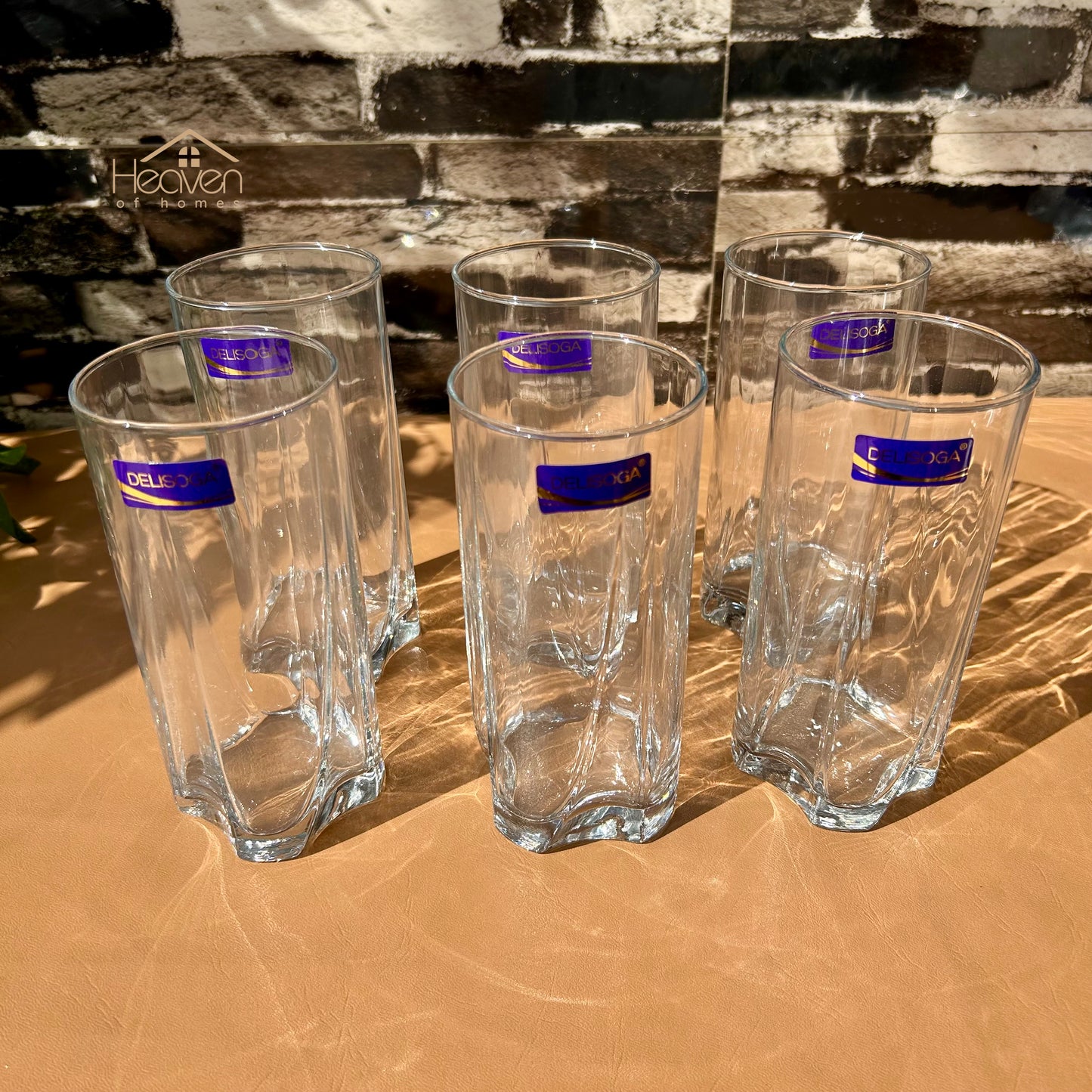 Delisoga® 6-Peice 470 ml Glass Tumblers – Transparent Glasses for Daily Use - JS5156-2