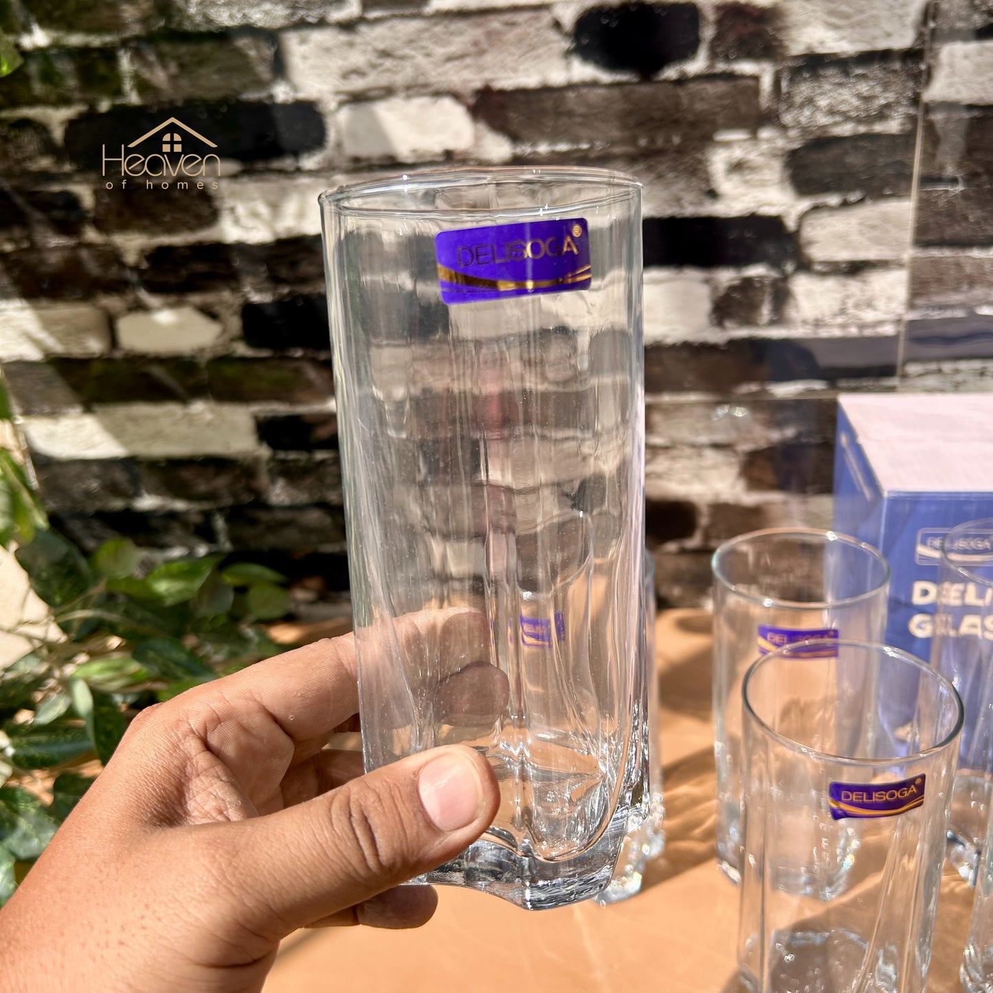 Delisoga® 6-Peice 470 ml Glass Tumblers – Transparent Glasses for Daily Use - JS5156-2