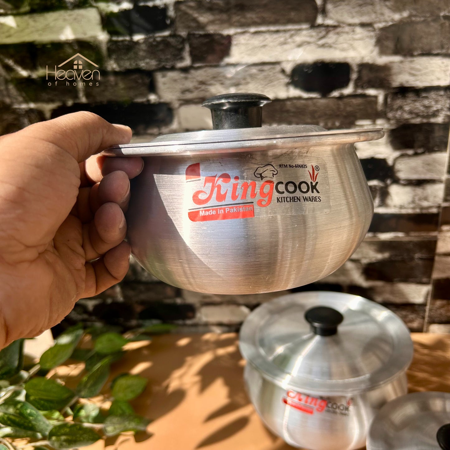 Heaven® King Silver Steel Deep Handi – Light Weight & Long-Lasting Stock Pots Set of 3